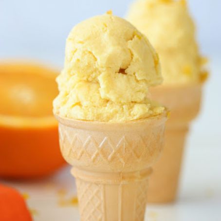 Homemade Orange Creamsicle Ice Cream