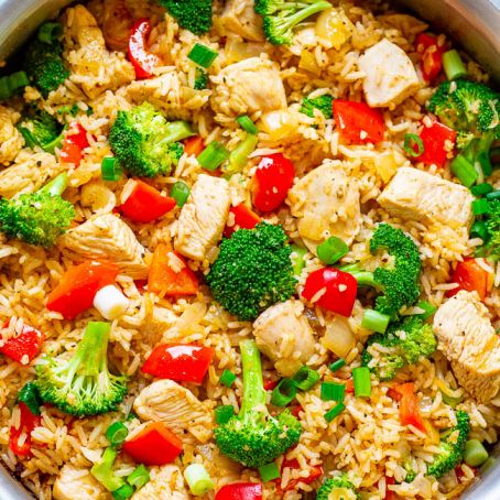 Chicken, Rice, and Vegetable Skillet