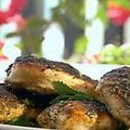 Spanish Spice Rubbed Chicken Breasts with Parsley-Mint Sauce
