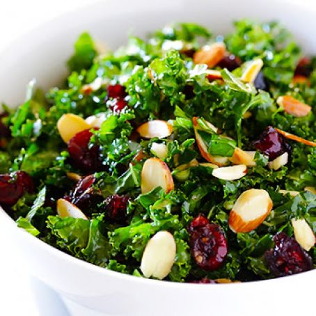 Kale Salad with Miso and Pistachios
