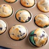 Lighter Blueberry Muffins