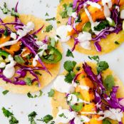 Grilled Sweet Potato Tacos With Cashew Lime Cream Sauce