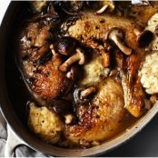 Chicken and Dumplings with Mushrooms