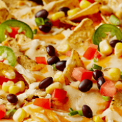 Nachos with Corn, Black Beans and Tomatoes