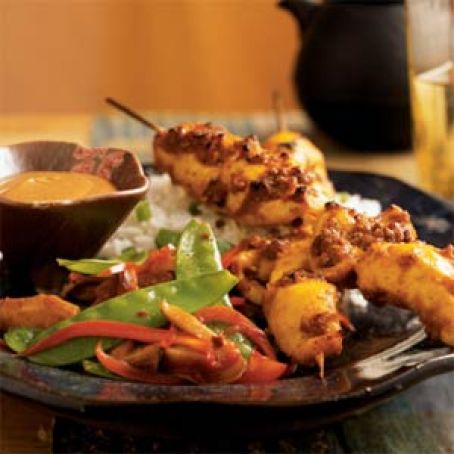 Chicken Saté with Peanut Sauce