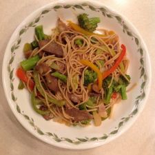 Beef Broccoli Lo Mein with Flank Steak