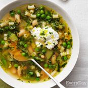 Spring Minestrone with Whipped Ricotta