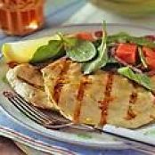 Grilled Chicken Paillard with Lemon and Black Pepper and Arugula-Tomato Salad