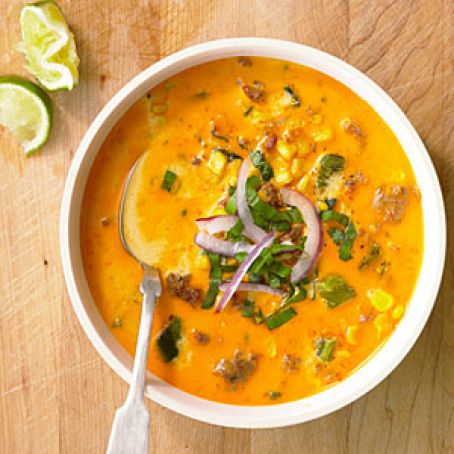 Spicy Chorizo & Corn Chowder