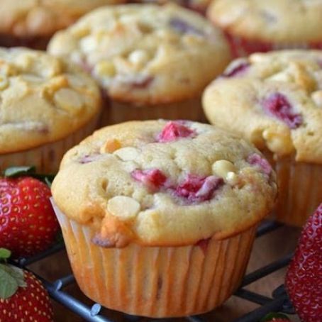 Strawberry White Chocolate Chip Coffee Cake Muffins