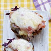 Open-Face Reubens with Red Cabbage Slaw