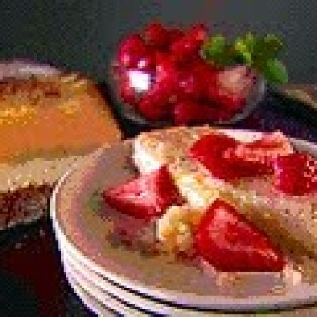Ricotta orange pound cake with strawberries