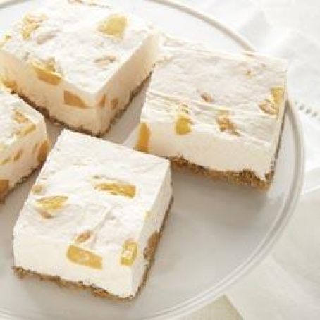 Peaches & Cream No Bake Cheesecake