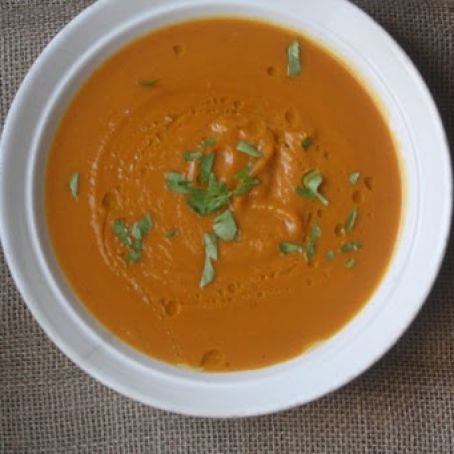 Easy Vegan Pumpkin or Blue Squash Soup