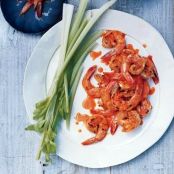 BUFFALO GRILLED SHRIMP w/BLUE CHEESE