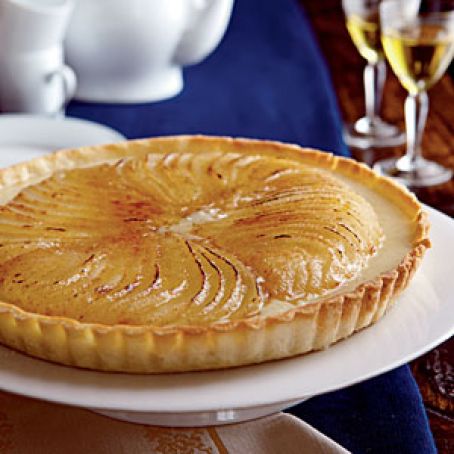Roasted Pear Creme Brulee Tart