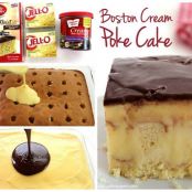 BOSTON CREAM POKE CAKE