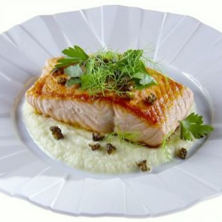 Salmon - Pan-Roasted with Fennel Puree