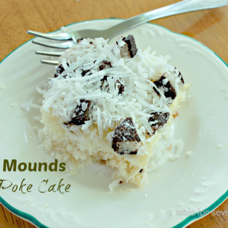 Mounds Poke Cake