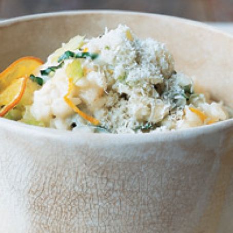 Jean-Georges' Meyer Lemon Risotto with Basil