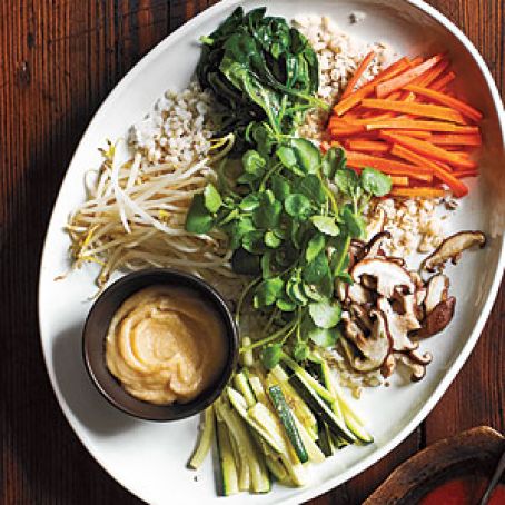 Boribap (Rice and Barley with Vegetables)