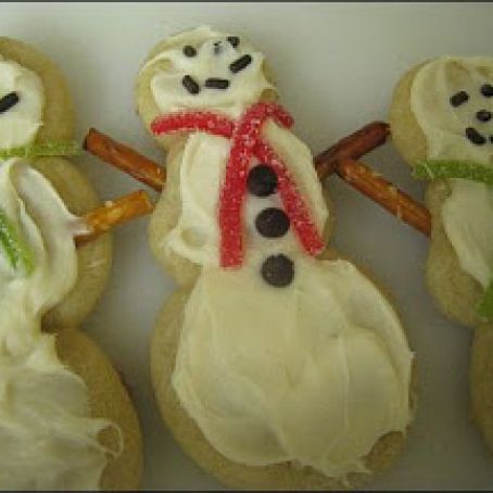 Frosted Snowmen Cookies