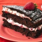 Fudge-Strawberry Cream Torte