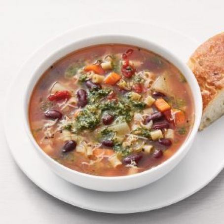 Slow-Cooker Pesto Minestrone