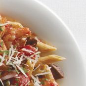 Penne alla Puttanesca with Shrimp