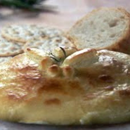 Baked Camembert with Pears and Dried Cranberries