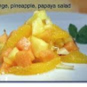 Orange, pineapple, papaya salad