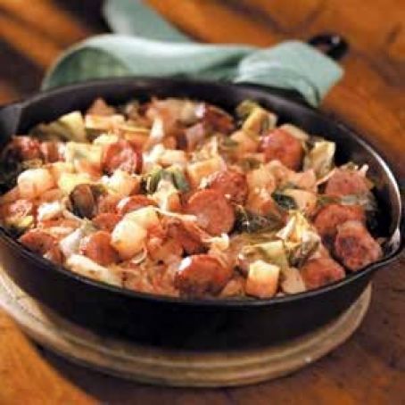 Kielbasa Cabbage Skillet