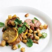 Pan-Seared Pork with Potatoes & lemon