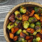 Roasted Brussels Sprouts and Butternut Squash