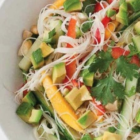 Thai Rice Noodle Salad with Coconut Lime Dressing