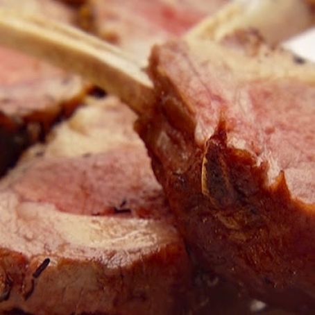 Crispy Rack of Lamb with Honey and Mascarpone