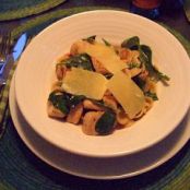 Dubliner Chicken with Pasta, Pancetta and Arugula