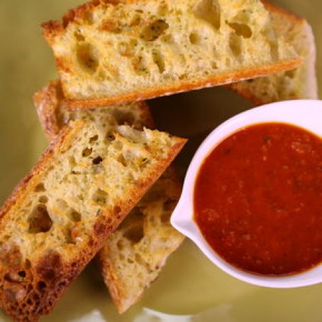 Roasted Garlic Bread & Tomato Dip