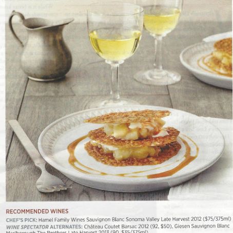 Apple Napoleans with Sauvignon Blanc