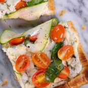 Cheese Puff Pastry Tart w/ marinated Zucchini and Tomatoes