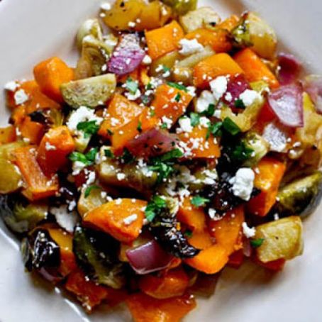 Squash, Apple, and Brussels Sprout Salad