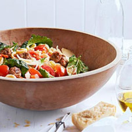 Orecchiette with Bacon Meatballs