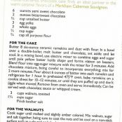 MOLTEN CHOCOLATE CAKE WITH CANDIED WALNUTS