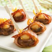 Mushroom-Scallop Skewers