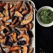 Roasted Fingerling Potatoes with Chive Pesto