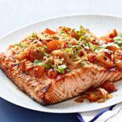 Perfect Grilled Bruschetta Salmon