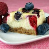 Red, White and Blueberry Cheesecake Bars