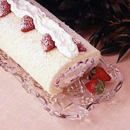 Strawberry Cream Cake Roll