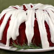 Red Velvet Bundt Cake with Cinnamon- Cream Cheese Glaze
