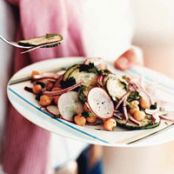 Marinated Chickpea Salad with Radishes and Cucumber